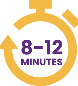 8-12 minutes stopwatch icon