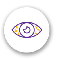 Icon showing dry, irritated eyes
